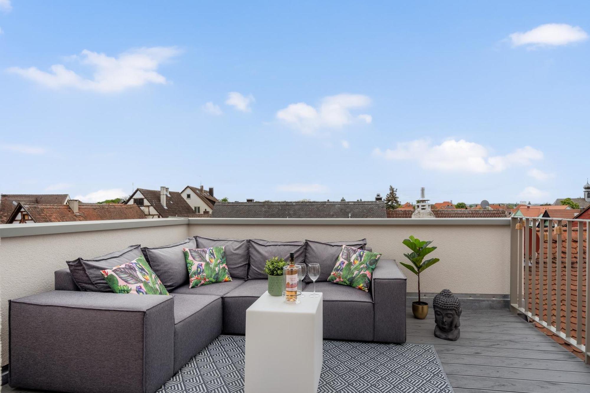 Namaste Homes - Ferienwohnung Mit Dachterrasse Bad Windsheim Luaran gambar